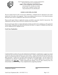 Building/Business Professions Complaint Form - South Carolina, Page 4