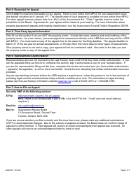 Form ARB001E Property Assessment Appeal Form - Ontario, Canada, Page 2