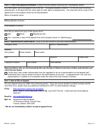 Form ARB001E Property Assessment Appeal Form - Ontario, Canada, Page 6