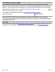 Form ARB001E Property Assessment Appeal Form - Ontario, Canada, Page 7