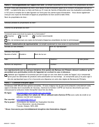 Forme ARB001F Formulaire D&#039;appel D&#039;une Evaluation Fonciere - Ontario, Canada (French), Page 6
