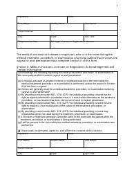 Consent for Medical Treatment, Procedure, or Examination Involving Vaginal or Anal Penetration of a Minor Under Mcl 333.16279 - Michigan, Page 4