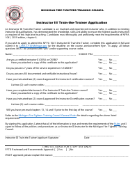 Instructor Iii Train-The-Trainer Application - Michigan, Page 2