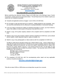 Document preview: Form LCC-600 Violation Report - Michigan
