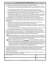 DA Form 591F Student Supplemental Service Agreement (Postgraduate Delay) - Early Commissioning Program (Ecp), Page 2