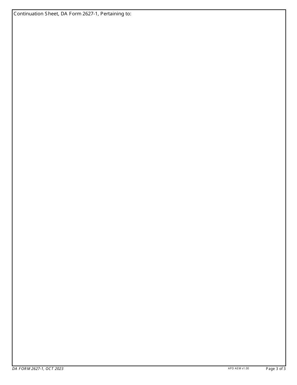 DA Form 2627-1 Summarized Record of Proceedings Under Article 15, Ucmj, Page 3