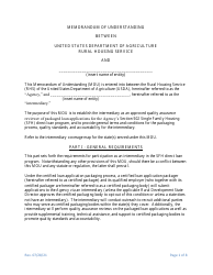 Document preview: Memorandum of Understanding