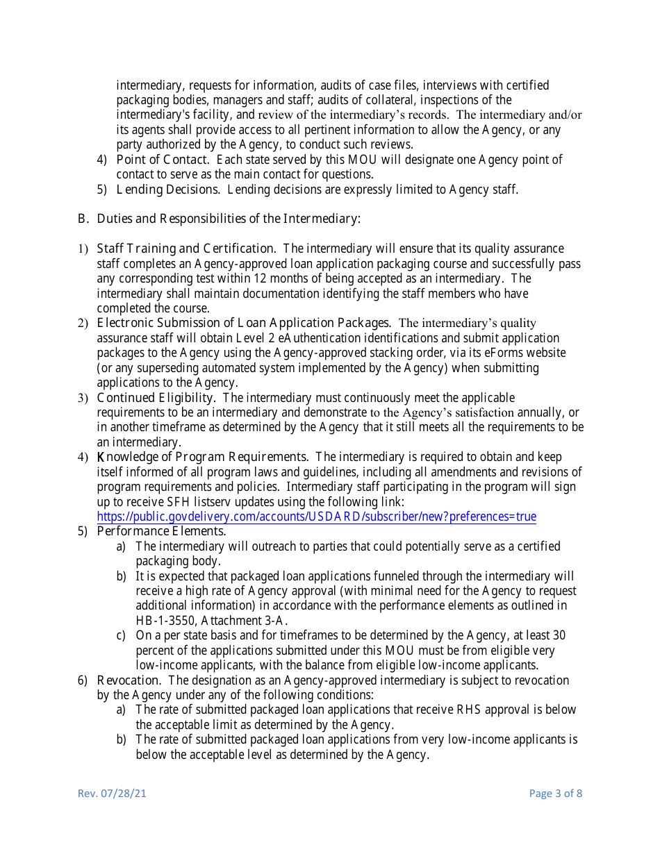 Memorandum of Understanding, Page 3