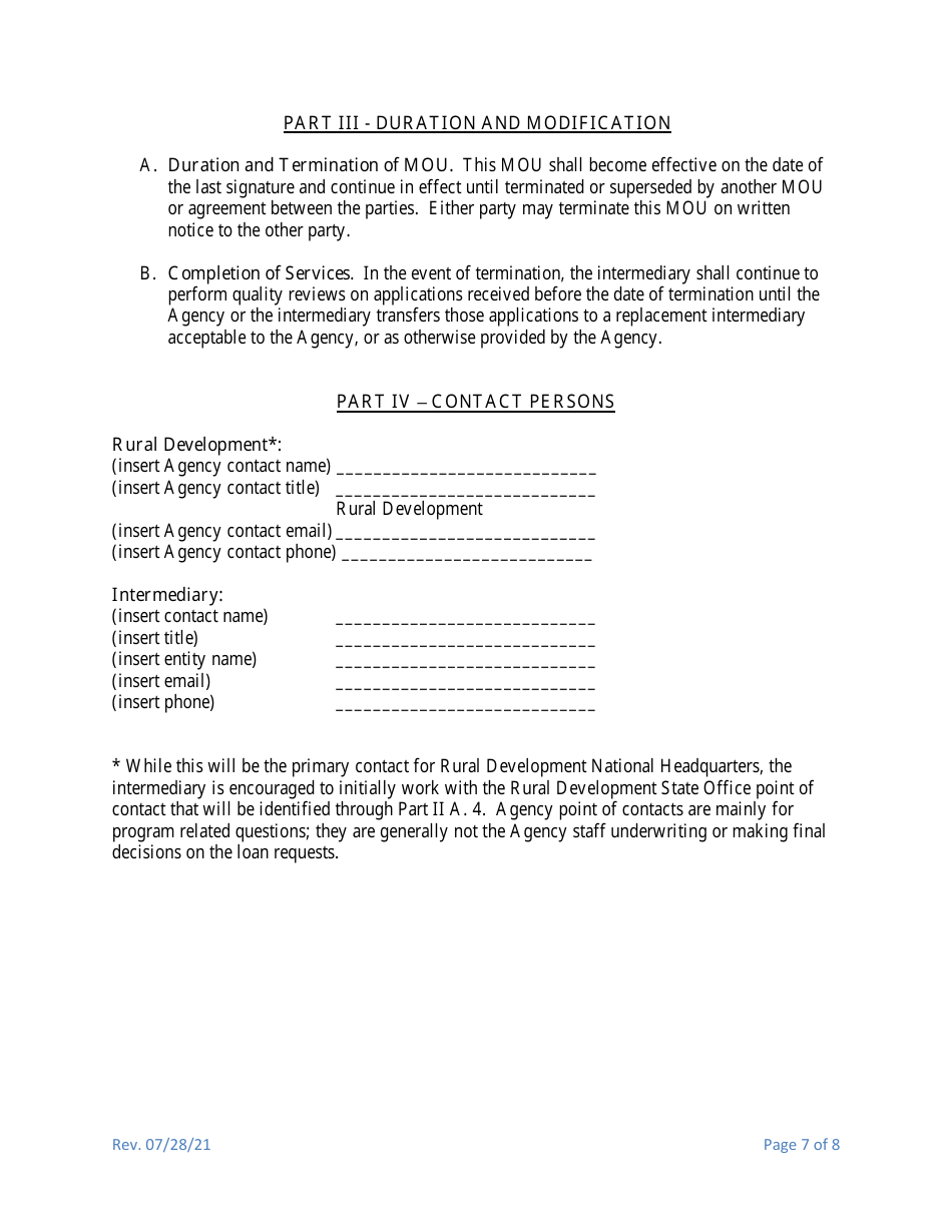 Memorandum of Understanding, Page 7