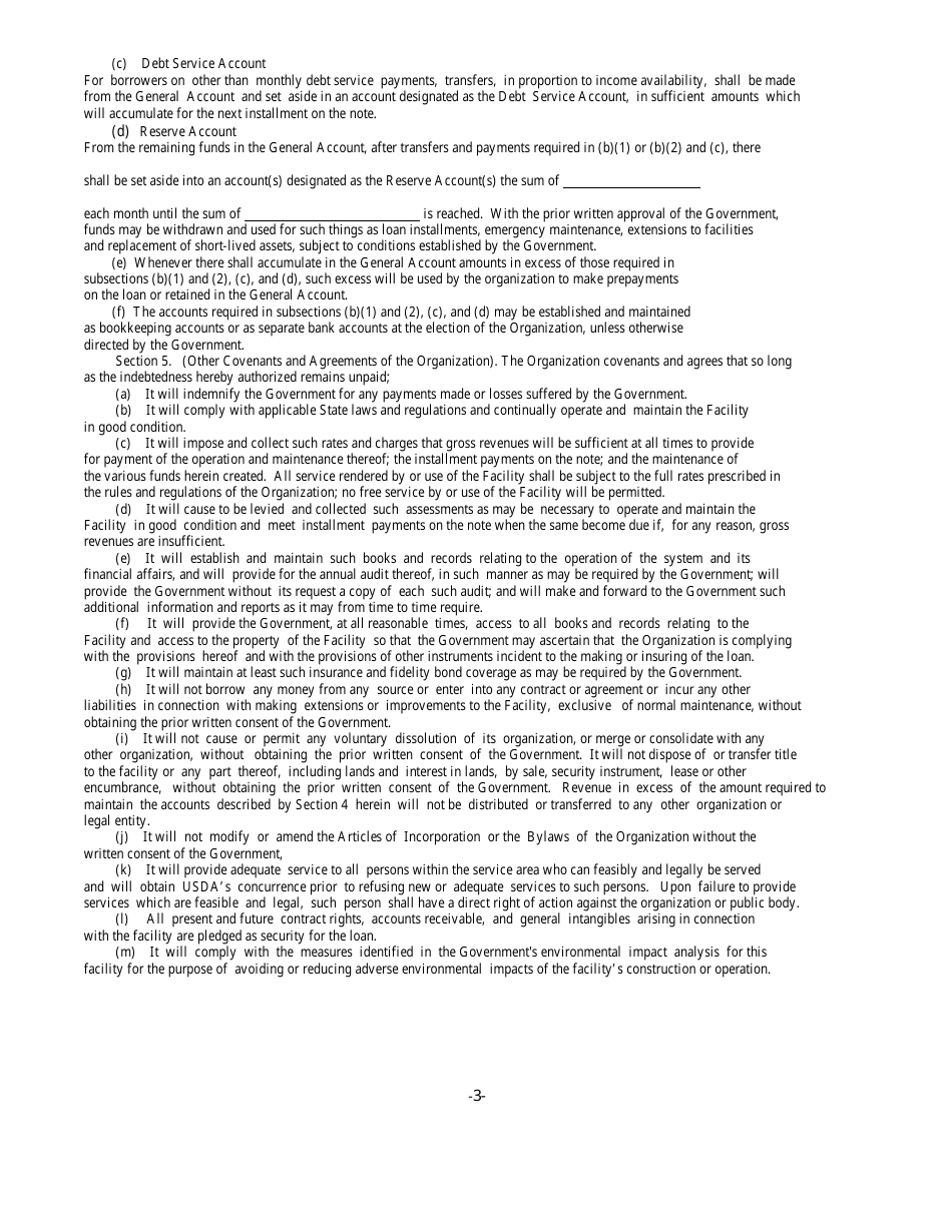Loan Resolution Security Agreement, Page 3