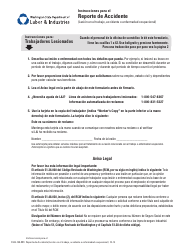Instrucciones para Formulario F242-130-000 Report of Industrial Injury or Occupational Disease - Washington (Spanish)