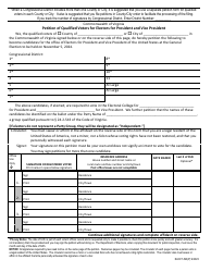 Form ELECT-543(P) Petition of Qualified Voters for Electors for President and Vice President - 8 1/2 X 11 Letter Size - Virginia