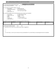 Nutrition Questionnaire Template, Page 3