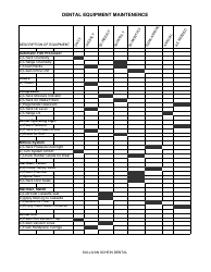 Document preview: Dental Equipment Maintenance Schedule - Sullivan Schein Dental