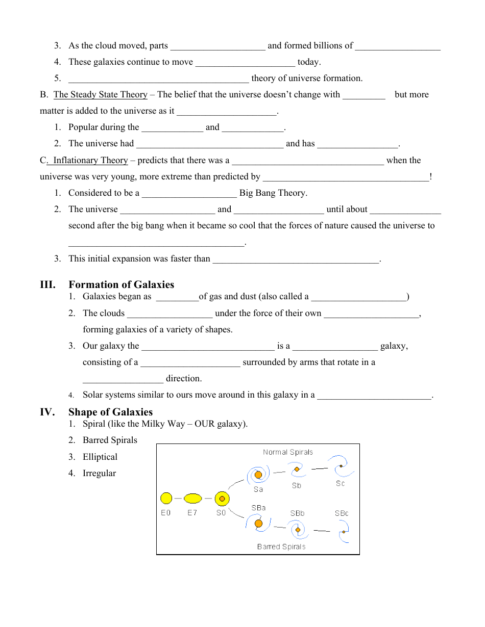 Origin and Formation of the Universe Worksheet - Integrated Science 2, Tamalpais Union High School District, Page 2
