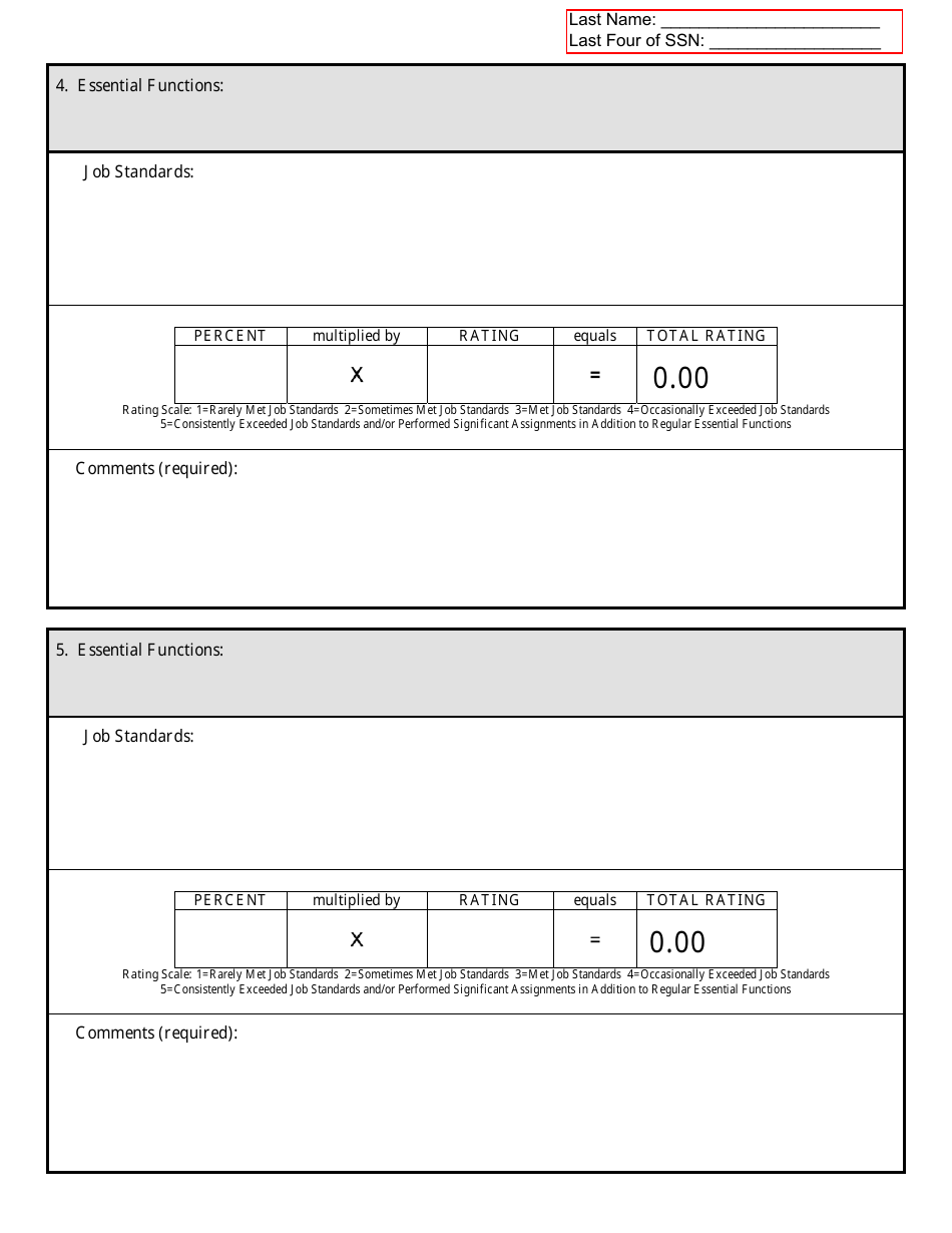 Performance Evaluation Form - University of Kentucky, Page 3
