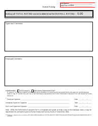 Performance Evaluation Form - University of Kentucky, Page 4