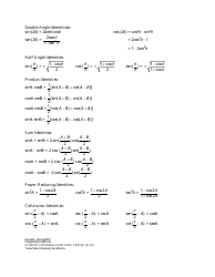 Trig Functions Cheat Sheet - Slac, Page 2