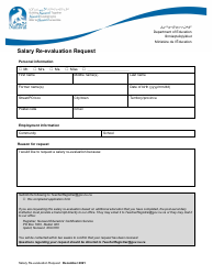 Document preview: Salary Re-evaluation Request - Nunavut, Canada