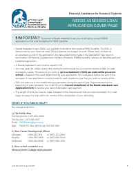 Document preview: Needs Assessed Loan Application - Nunavut, Canada