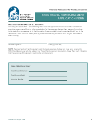 Fans Travel Reimbursement Application Form - Nunavut, Canada, Page 2
