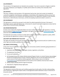 Form AGR-6491 Grant Agreement Contract - Compost Reimbursement Program - Sample - Washington, Page 10