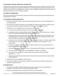 Form AGR-6491 Grant Agreement Contract - Compost Reimbursement Program - Sample - Washington, Page 4