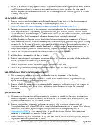 Form AGR-6491 Grant Agreement Contract - Compost Reimbursement Program - Sample - Washington, Page 5