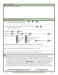 Form AGR-4143 Pesticide Complaint - Washington, Page 2