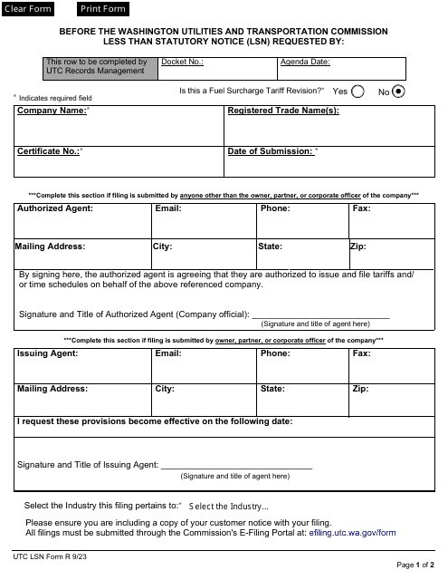 Form R - Fill Out, Sign Online and Download Fillable PDF, Washington ...