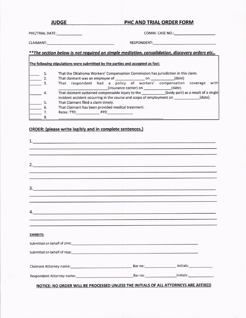 Oklahoma Order Request Form Fill Out Sign Online And Download Pdf Templateroller 3967