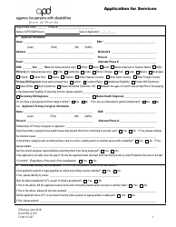 Document preview: Form 10-007 Application for Services - Florida