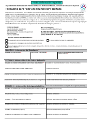 Formulario Para Pedir Una Reunion Iep Facilitada - New Mexico (Spanish)