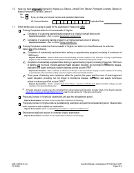 Form A450-1231EXLIC Tattooer Examination &amp; License Application - Virginia, Page 2