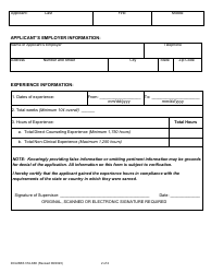 Form DCA BBS37A-668 Licensed Professional Clinical Counselor Experience Verification - Out-of-State or out-Of-Country Experience - California, Page 2