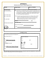 Document preview: Appendix C Reimbursement Payment Report Request Form - Minnesota