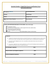 Grantee Vendor - Single/Sole Source Justification Form - Minnesota, Page 2