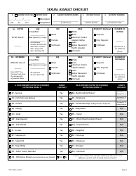 Form UCR-7 Sexual Assault Checklist - Texas