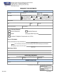 Document preview: Form BEN-0035 Request for Estimate - Montana