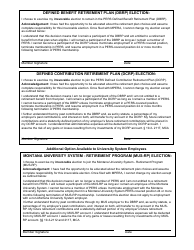 Form MBS-0039 Pers Retirement Plan Choice - Irrevocable Election - Montana, Page 2