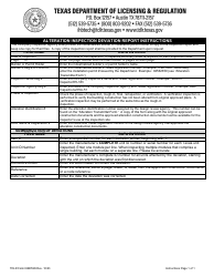 TDLR Form IHB059N Alteration Inspection Deviation Record Summary - Texas