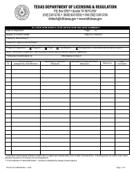 TDLR Form IHB059N Alteration Inspection Deviation Record Summary - Texas, Page 2