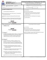 Form DWS-ARK-WIOA I-B2.8 Individual With Barriers to Employment Checklist for Adult, Dislocated Worker, and Youth Programs - Arkansas, Page 3