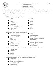 Form LAB-501 Customer Survey - Texas
