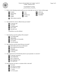 Form LAB-501 Customer Survey - Texas, Page 2