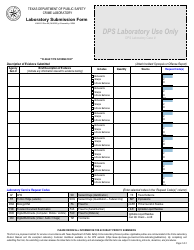 Form LAB-201 Laboratory Submission Form - Texas, Page 2