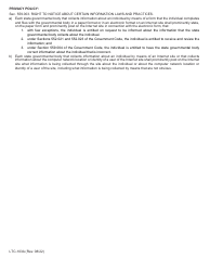 Form LTC-103A First Responder Certification Application - Texas, Page 2