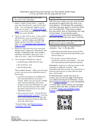 Form DR-500 Complaint by Mother to Establish Paternity - Alaska, Page 5