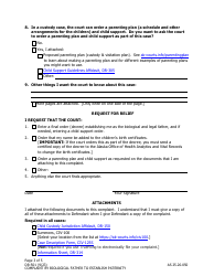 Form DR-501 Complaint by Biological Father to Establish Paternity - Alaska, Page 3