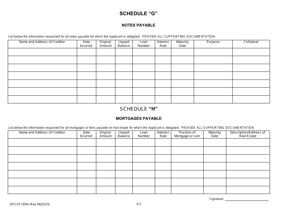 Form DPSSP0094 Part C Corporate Certification Application - Financial Disclosure - Louisiana, Page 10